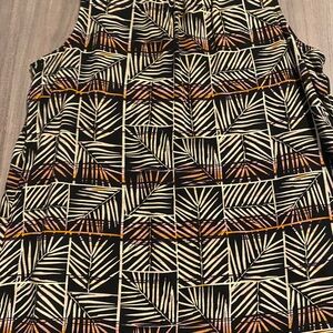 Sonoma cami size small.  Black and sage with a hint of orange. New without tags